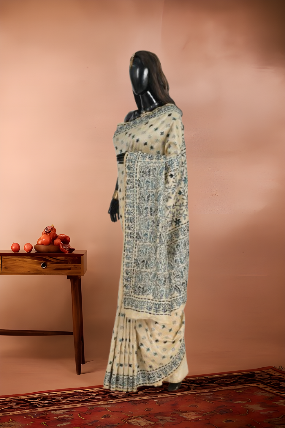 Chanderi Silk Cotton with Kantha Stitch