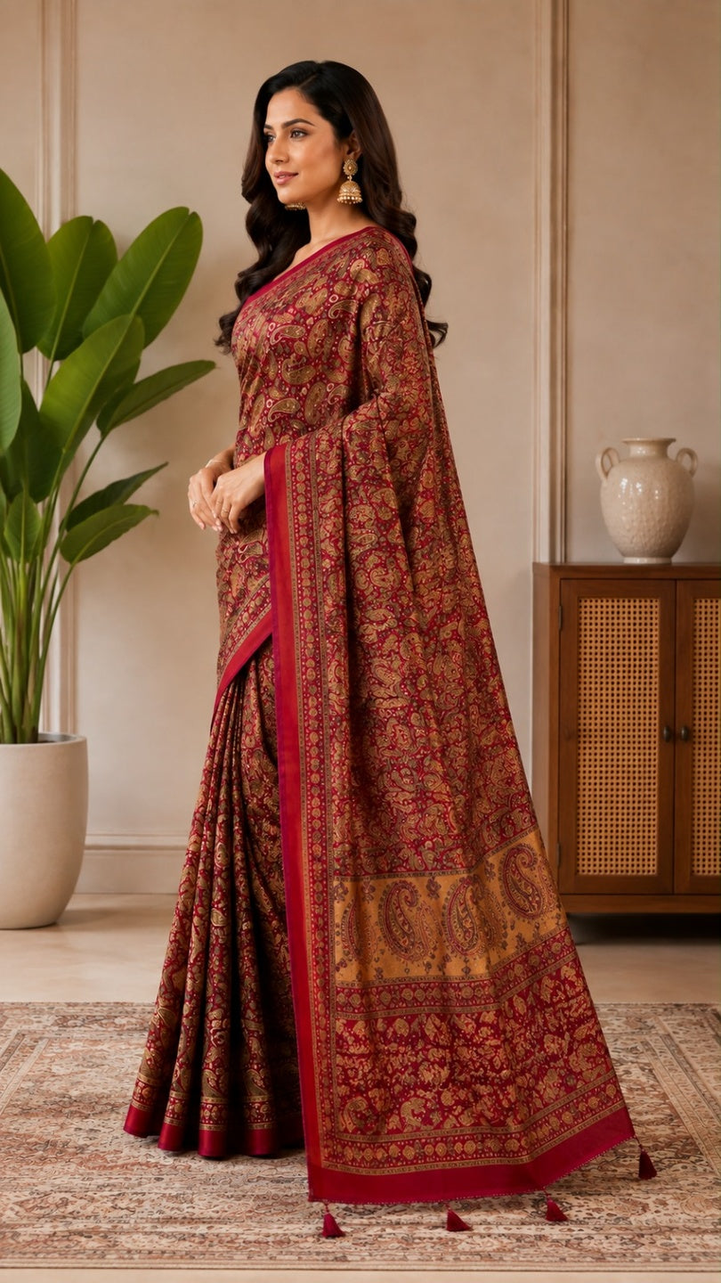 Kalamkari Silk Saree