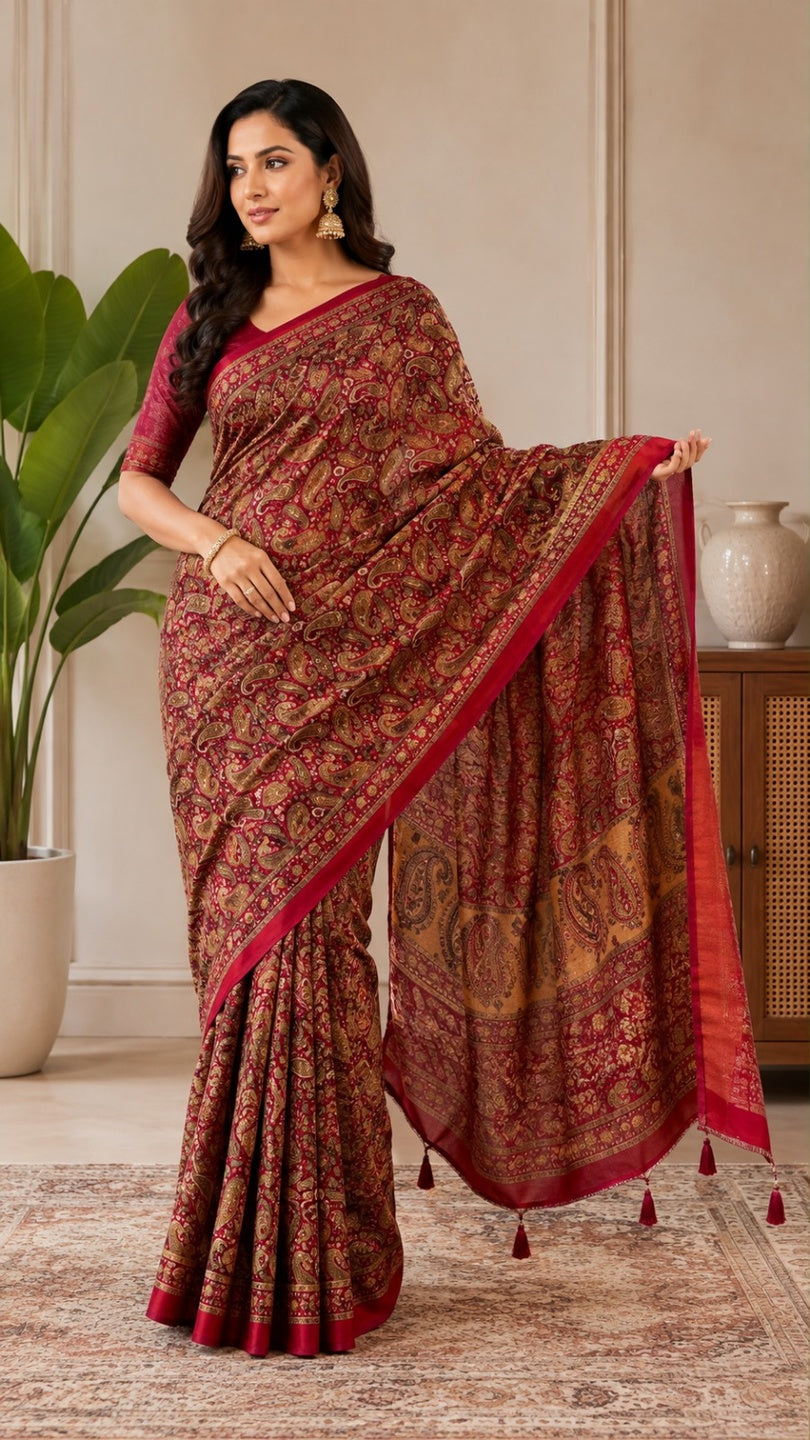 Kalamkari Silk Saree
