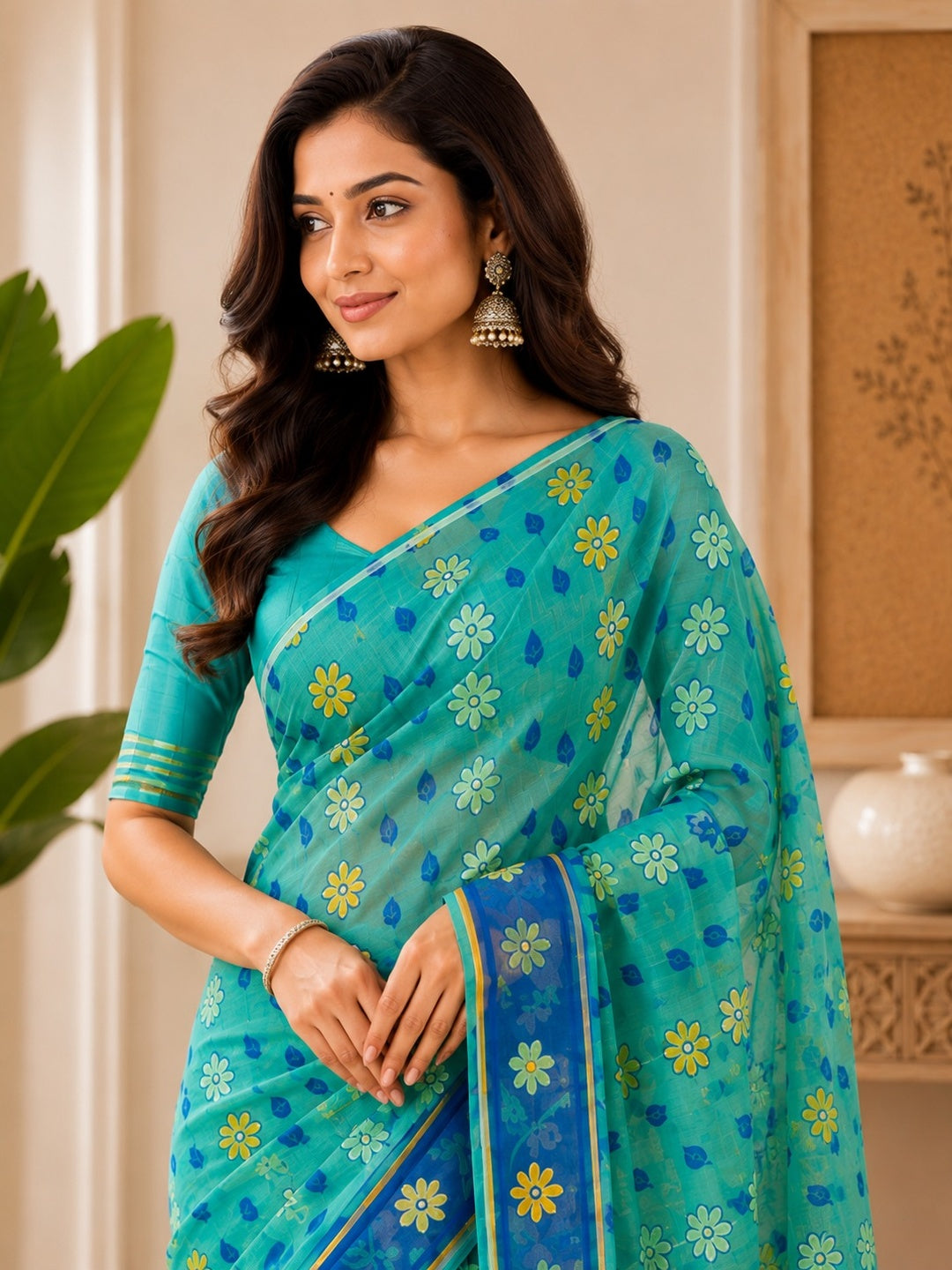 Handloom Cotton Jamdani Saree