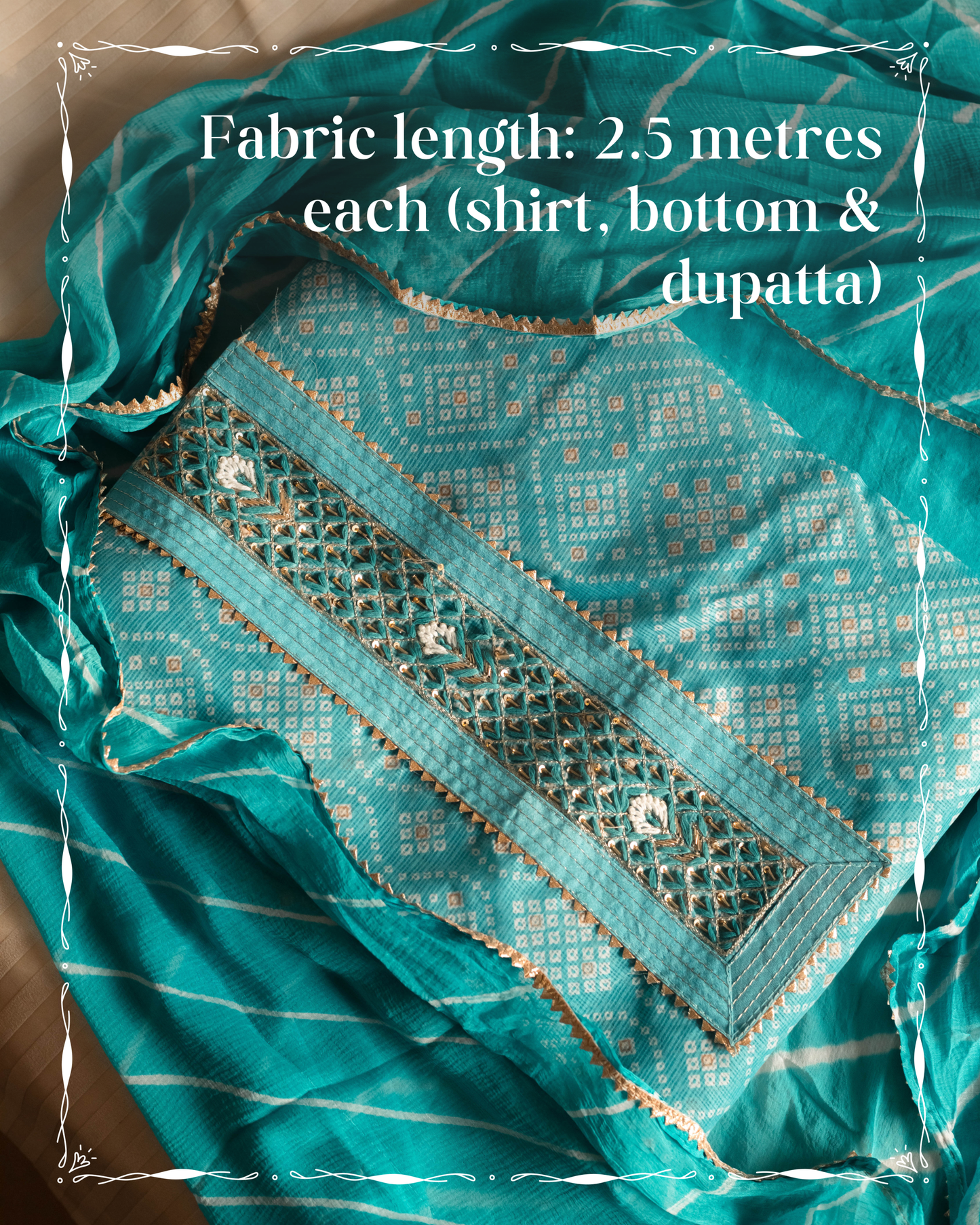 Light Blue Kota Doria Suit Piece